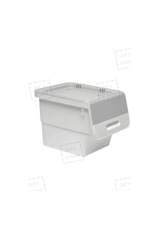 2 Li Tekerlekli Patateslik Soğanlık Bpa Free Oyuncaklık Erzak Kutusu Sebzelik Gri 33 Lt Gri Beyaz