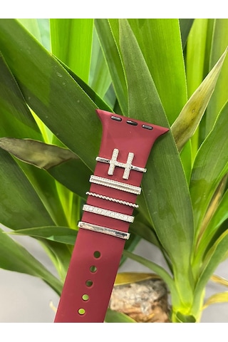 Apple Uyumlu Watch Kordon Aksesuarı Charm Set H Harfi