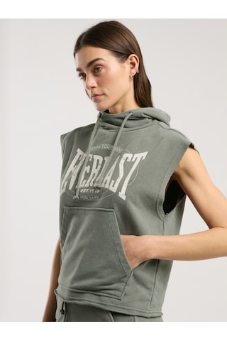 Everlast Authentic Boxing Wmn Oversize Haki Kadın Kolsuz Sweatshirt Haki