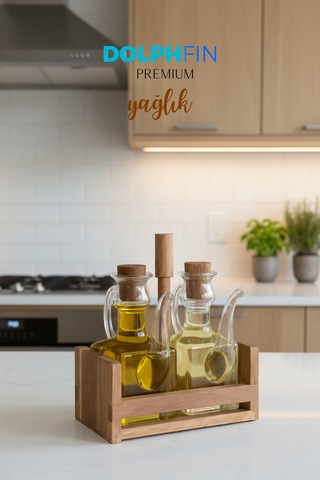 Premium Yağlık Özel Stantlı Yağdanlık Şeffaf