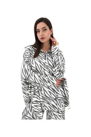 Zebra Desenli Alt Üst İkili Takım - Siyah-siyah Siyah