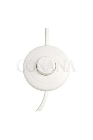 E14 Duylu 3 Metre Yerpuarlı Aç Kapat Anahtar Fişli Seyyar 2x0,50 Beyaz