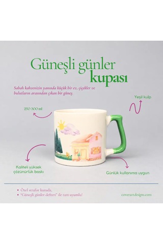 Güneşli Günler Kupası Beyaz - Yeşil
