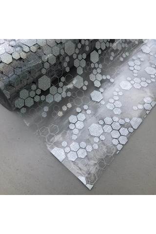 Pvc Şeffaf 012 Desenli 1,2 Mm Kalın Masa Örtüsü