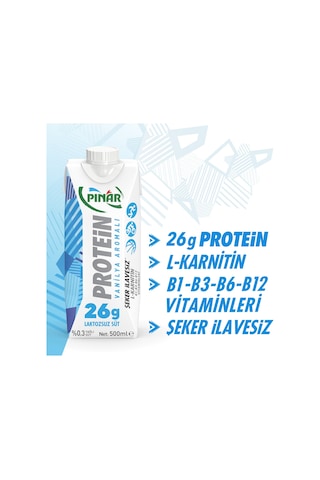 Pınar Protein Vanilya Aromalı Süt 5 x 500 ML