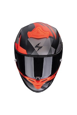 Scorpion Exo R1 Evo Iı Valere Spor Motosiklet Kaskı Mat Siyah Kırmızı Mat Siyah - Kırmızı