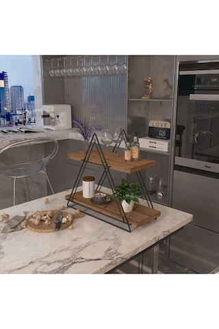 Corelle Kitchen Üçgen Masa Servis Rafı Dekoratif Mutfak Banyo Düzenleyici