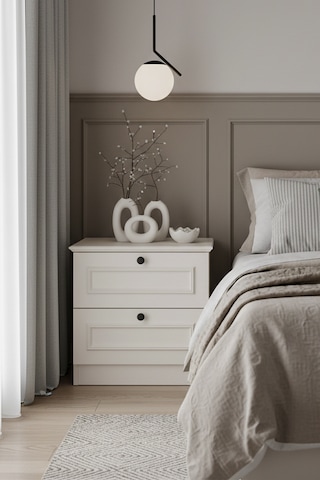 Mira 2 Çekmeceli Komodin Açık Bej