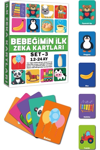 Eğitici Kartlar Erken Eğitim Zeka Kartı 12-24 Ay