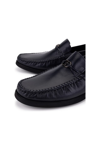 Tamer Tanca Erkek Hakiki Deri Lacivert Loafer Ayakkabı 1008 2829 Erk Ayk Y24 Lacı Bfl Lacivert