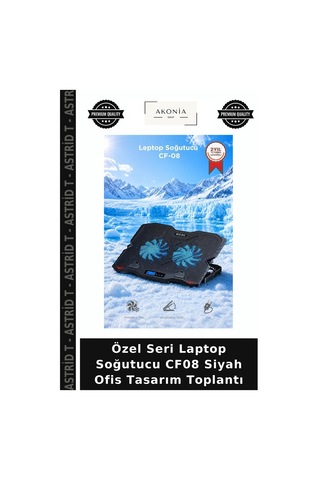 Özel Seri Laptop Soğutucu Cf08 Siyah Ofis Tasarım Toplantı