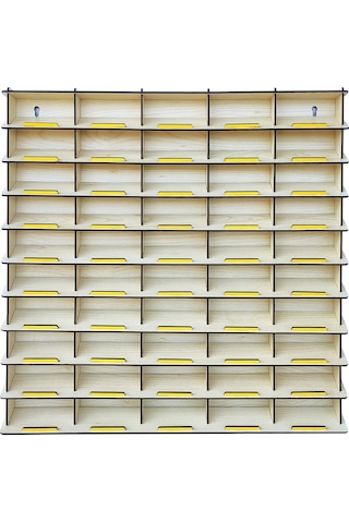 Eğimli 50 Araçlık Akçaağaç Hobi Araba Rafı