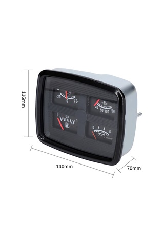 Yifomall 4 Fonksiyonlu Araç Gösterge Paneli - Yakıt, Yağ Basıncı, Su Sıcaklığı Ve Ampermetre İle Gerçek Zamanlı Takip