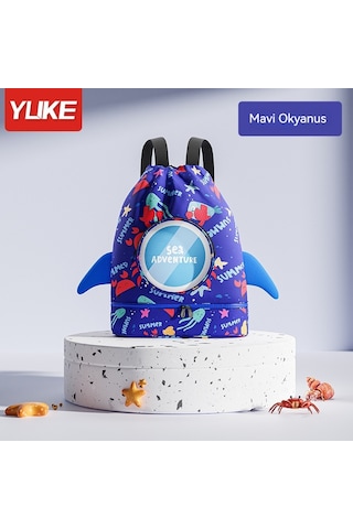 Aurora Çocuk Kuru Ve Islak Ayırma Karikatür Plaj Sırtçantası Su Geçtirmez Sırtçantasımai Okyanus Mavi