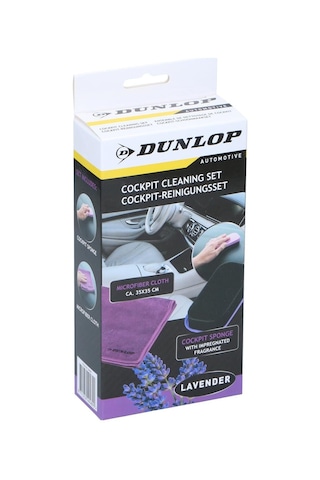 Dunlop Dun101 Torpido Temizlik Seti 2 Parça Mikrofiber Bez + Sünger Lavanta