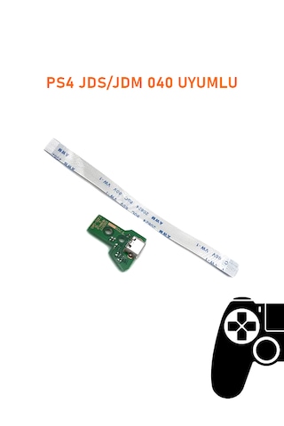 Ps4 V2 Kollar İle Uyumlu Jds Jdm 040 Usb Port Soket & 12 Pın Flex