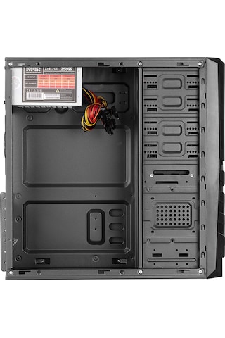 Everest 720R Peak 250W 2 Sata Mesh Midi Tower Bilgisayar Kasası Siyah