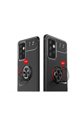 Samsung Uyumlu Galaxy A72 Kilif Lens Yüzüklü Miknatisli Silikon Kapak 484265199