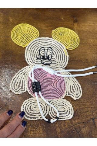 28x20 Cm İp Dokuma Ayı Arma Dikiş Giyim Aksesuarı Aplike