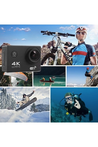 Jouis 4k Ultra Hd Su Geçirmez Aksiyon Kamerası 16mp Wifi Spor Kamera, 170 Geniş Açılı Lens, 2.0 İnç Ekran, 2.4g Kablosuz Bilek Uzaktan Kumandalı, Bisiklet Ve Sualtı Dalış Seti