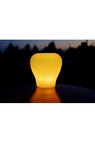 Fener Mum Vase Krem Kavun Kokulu Dekoratif Mum