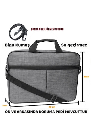 10lu Blsm Kb-çnt46 10 15,6 Gri Biga Kumaş Notebook Çanta Siyah