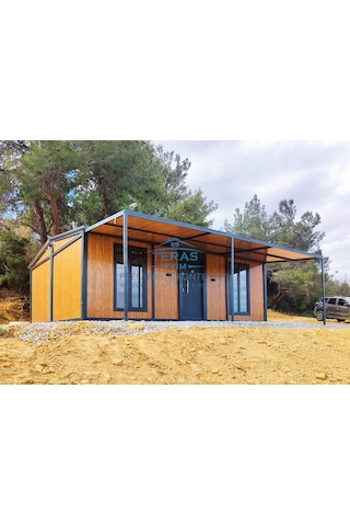 850 X 700 Teras Evim Sandwichpanel 2+1 Kendinden Çatılı Verandalı Kredi Kartına Vade Farksız Taksit Fabrikadan