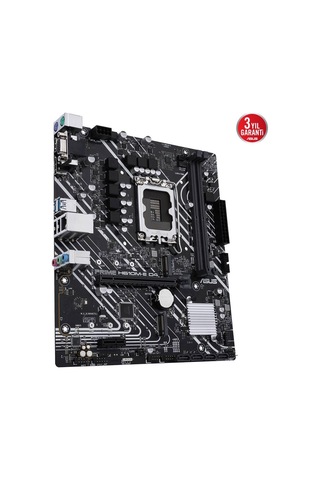 Asus Prıme H610m-e D4-csm, 2xddr4, 2x M.2, D-sub, Hdmı, Dp, 12-13.14.nesil, Lga1700 Soket, Anakart 82068270
