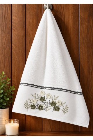 Özdilek Ditsy Garden Havlu Seti 2'li / 50 X 90 Yeşil-krem/yeşil
