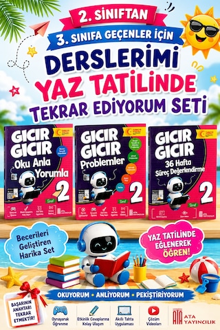 2.sınıftan 3.sınıfa Geçenler İçin Derslerimi Yaz Tatilinde Tekrar Ediyorum Seti -6