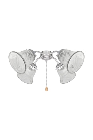 Aspen Creative 23080-4a Geçişli Şeffaf Fitilli Tavan Vantilatörü Yedek Cam Gölge, 6,5 Cm Takıcı, 10,6 Cm Çap X