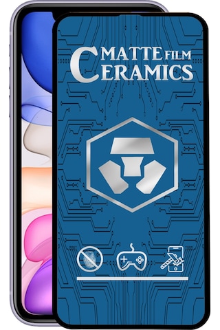Apple Uyumlu iPhone 11 Tam Kaplayan Mat Seramik Nano Esnek Ekran Koruyucu