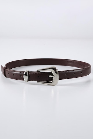 Williampolo Full Grain Deri Gümüş Toka Kahverengi Kadın Kemer