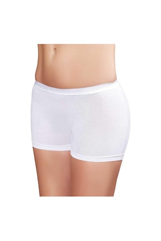 6 Adet Şahinler Bayan Likralı Boxer Şort B3022 Beyaz