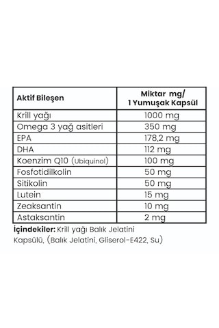Walker's Vitamins Krill Oil Omega 3 Sitikolin Lutein Q10 İçeren Vitamin