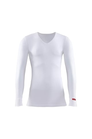 Blackspade 1257 Unisex Beyaz V Yaka Uzun Kol Thermal