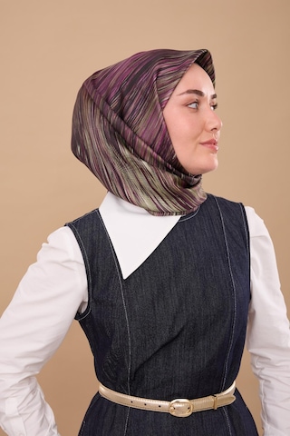 Silk Home Twill İpek Eşarp 11484-29 Mor, Yeşil, Menekşe, Koyu Yeşil