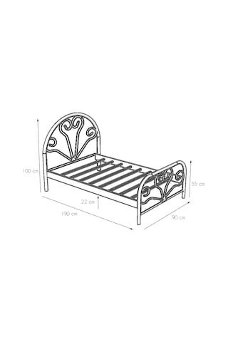 Metalia Gm 118 Baby Tek Kişilik Metal Karyola 90X190 Siyah