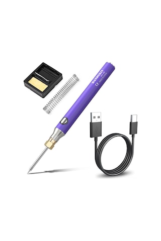Xindoker 8w 330-400 C Sıcaklık Ayarlanabilir Li-pil Liç Elektrot, Taşınabilir Kablosuz Tamir Aleti, Ev İçi Dıy Lehimleme, Demir Tutucu Ve Uç İle