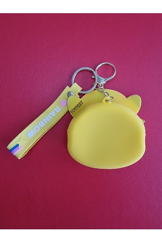 Pokemon Pikachu Figürlü Yumuşak Silikonlu Fermuarlı Mini Cüzdan Anahtarlık Çanta Süsü Model 2- 10 Cm