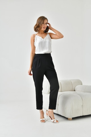 Ftz Women Kadın Lastikli Pleli Dar Paça Pantolon Siyah 30744-siyah Siyah