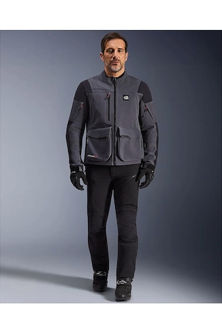Alpinestars Maxdura Ds Xf Korumalı Motosiklet Montu Koyu Gri Siyah