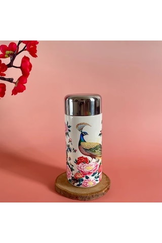 Techbloom Peacock 260ml Mini Termos Mug 8 79oz Paslanmaz Celik Seyahat Kupası