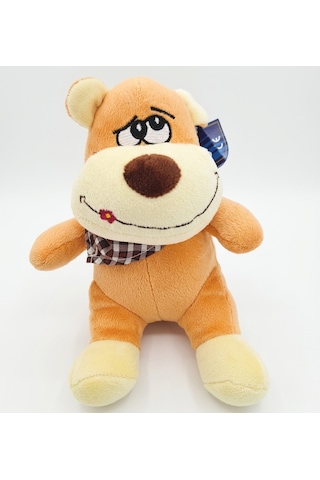 Merty Avm Ce Sertifikalı 25 Cm Peluş Ayı Oyuncak - Fularlı Sevimli Sevgiliye & Doğum Günü Hediyesi Açık Kahverengi