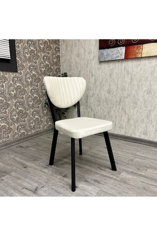 Elma Mutfak Sandalyesi Siyah Krem