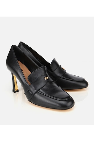 Hotiç Kadın Deri Siyah Yumuşak Dokulu Gold Detaylı Topuklu Stiletto 01ayh316610a100 01ayh316610a100 Siyah