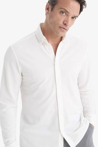 Defacto Regular Fit Polo Yaka Penye Uzun Kollu Gömlek E8067ax25auer105 Ekru