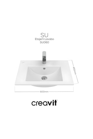 Creavit Su 60 Cm Lavabo Beyaz
