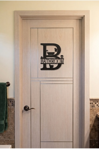 Banyo Kapı Tabelası Şık Tasarım