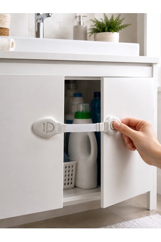 4'lü Çocuk Güvenlik Dolap Ve Çekmece Kilidi Standart